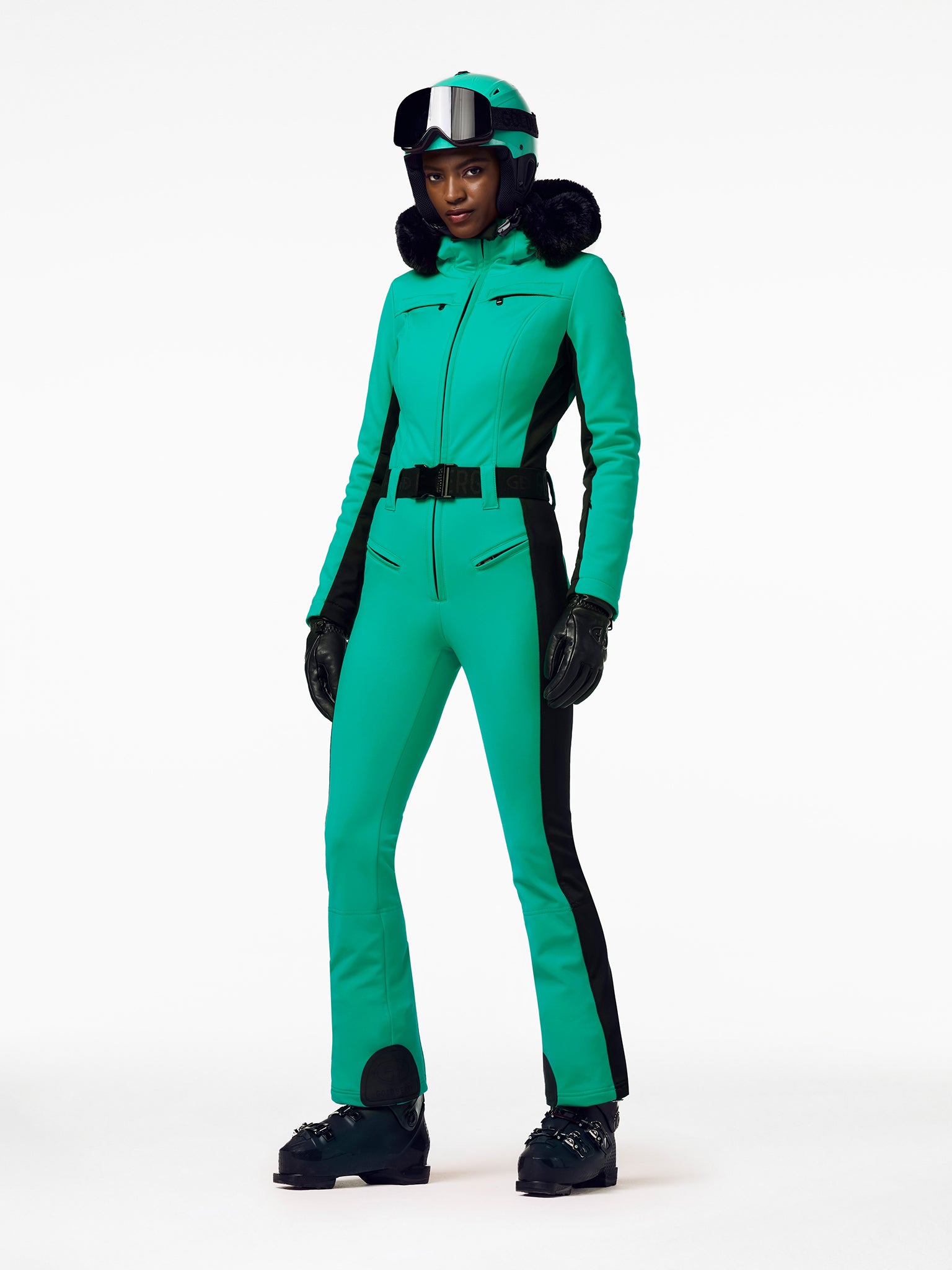 PARRY FAUX BORDER ski suit