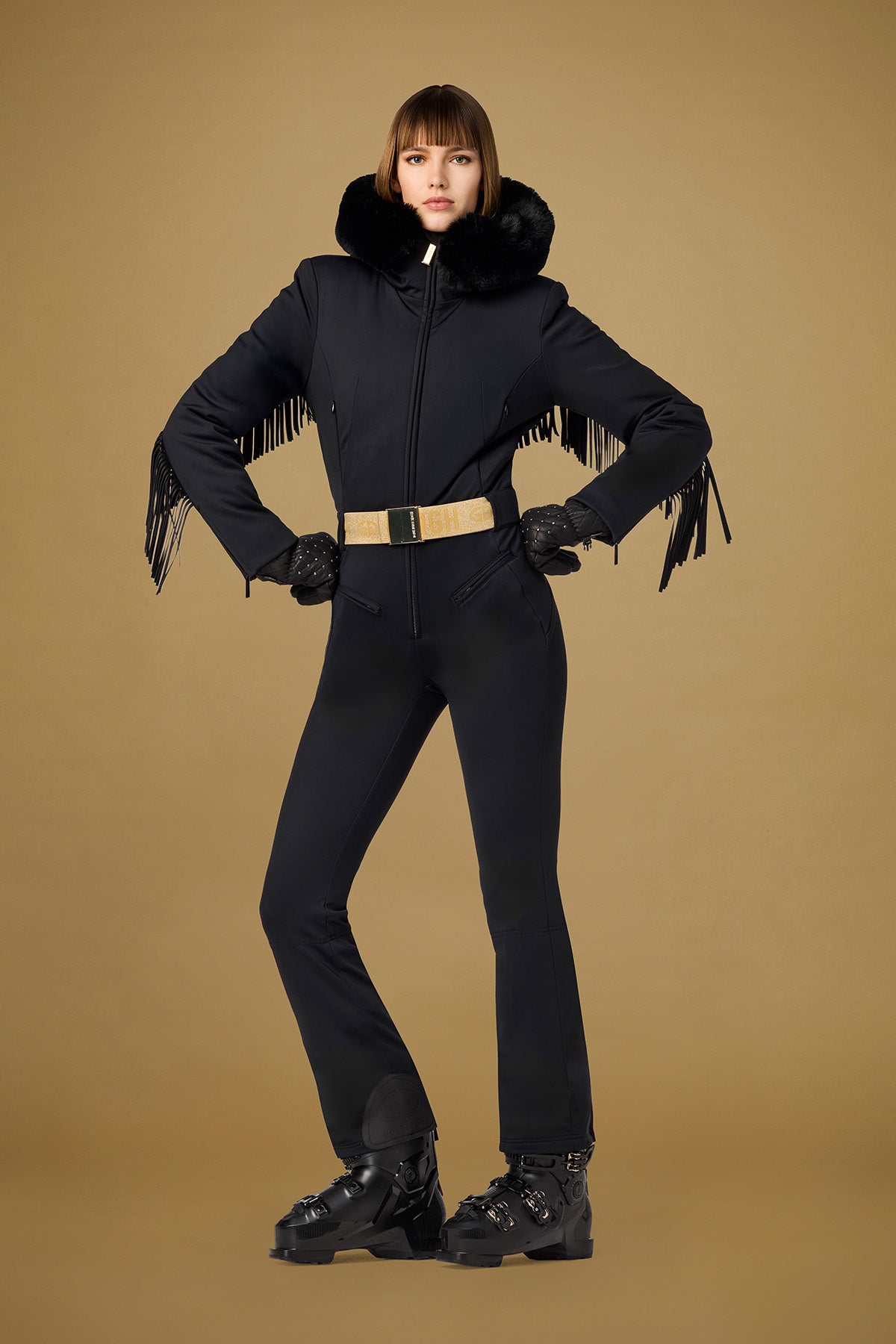 FRINGE ski suit faux border