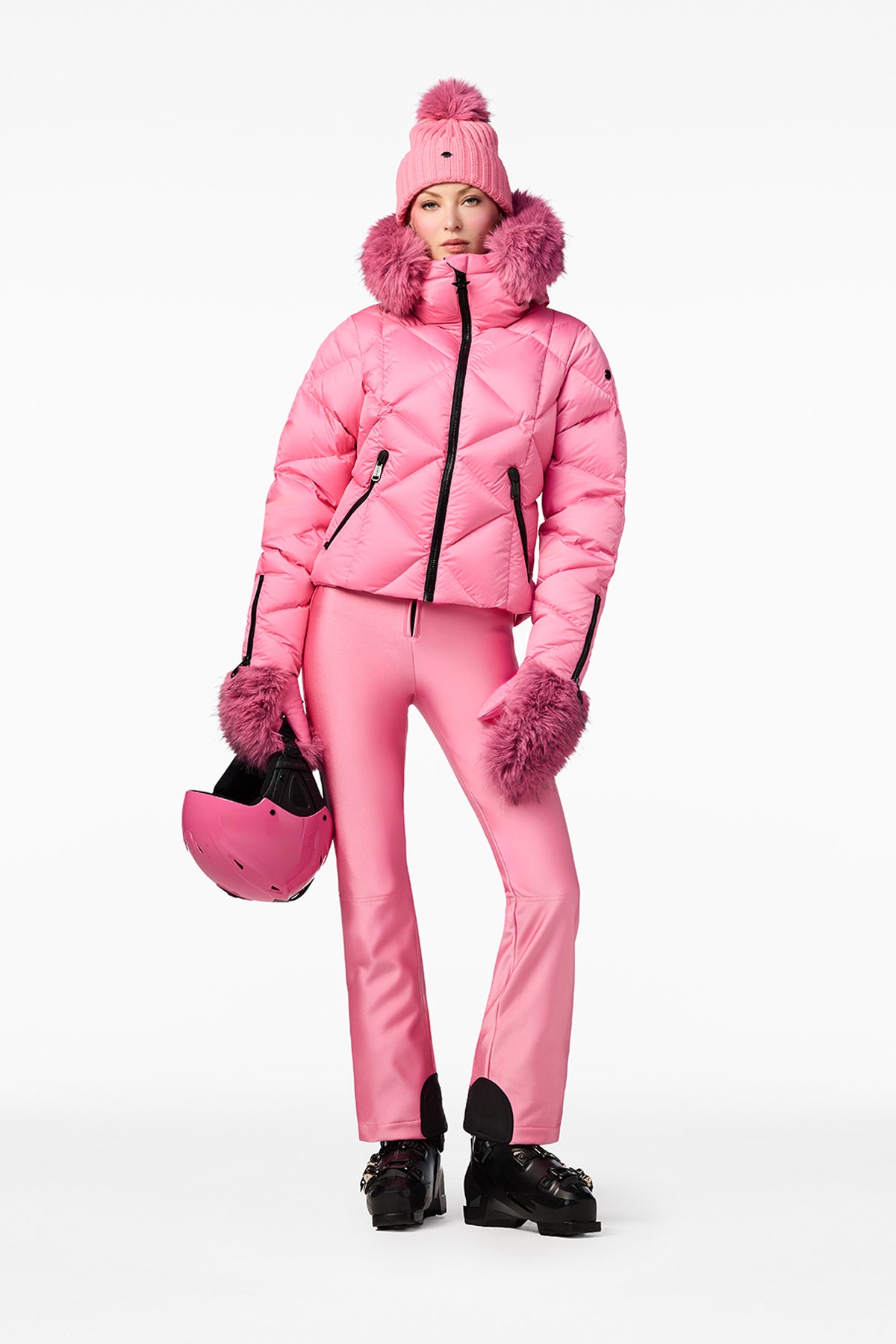 HARUMI ski jacket FAUX BORDER