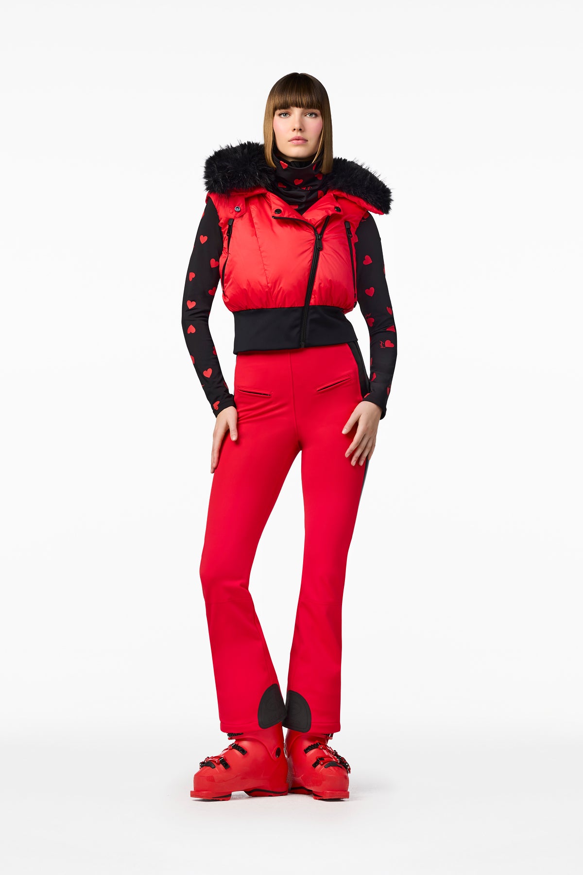 REIYA bodywarmer FAUX BORDER