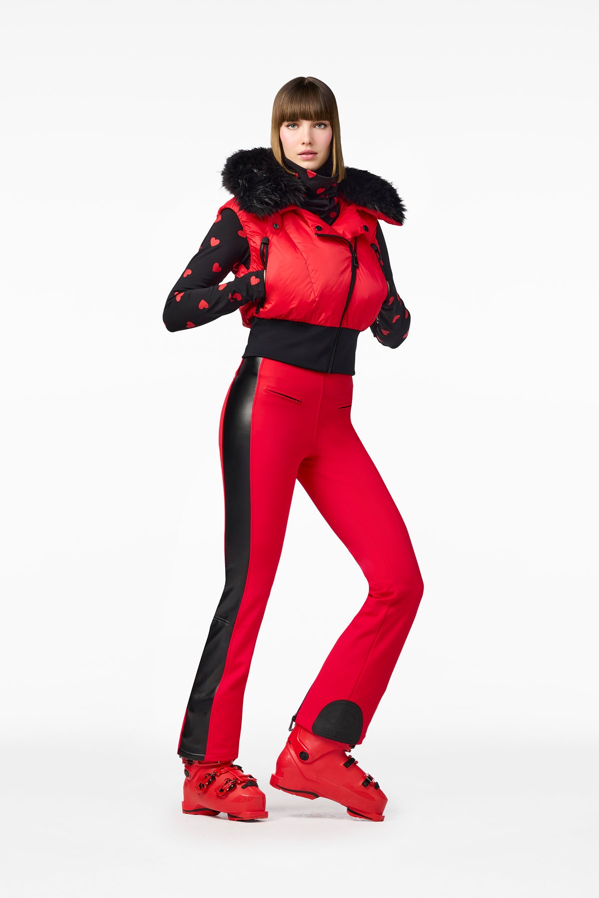 REIYA bodywarmer FAUX BORDER