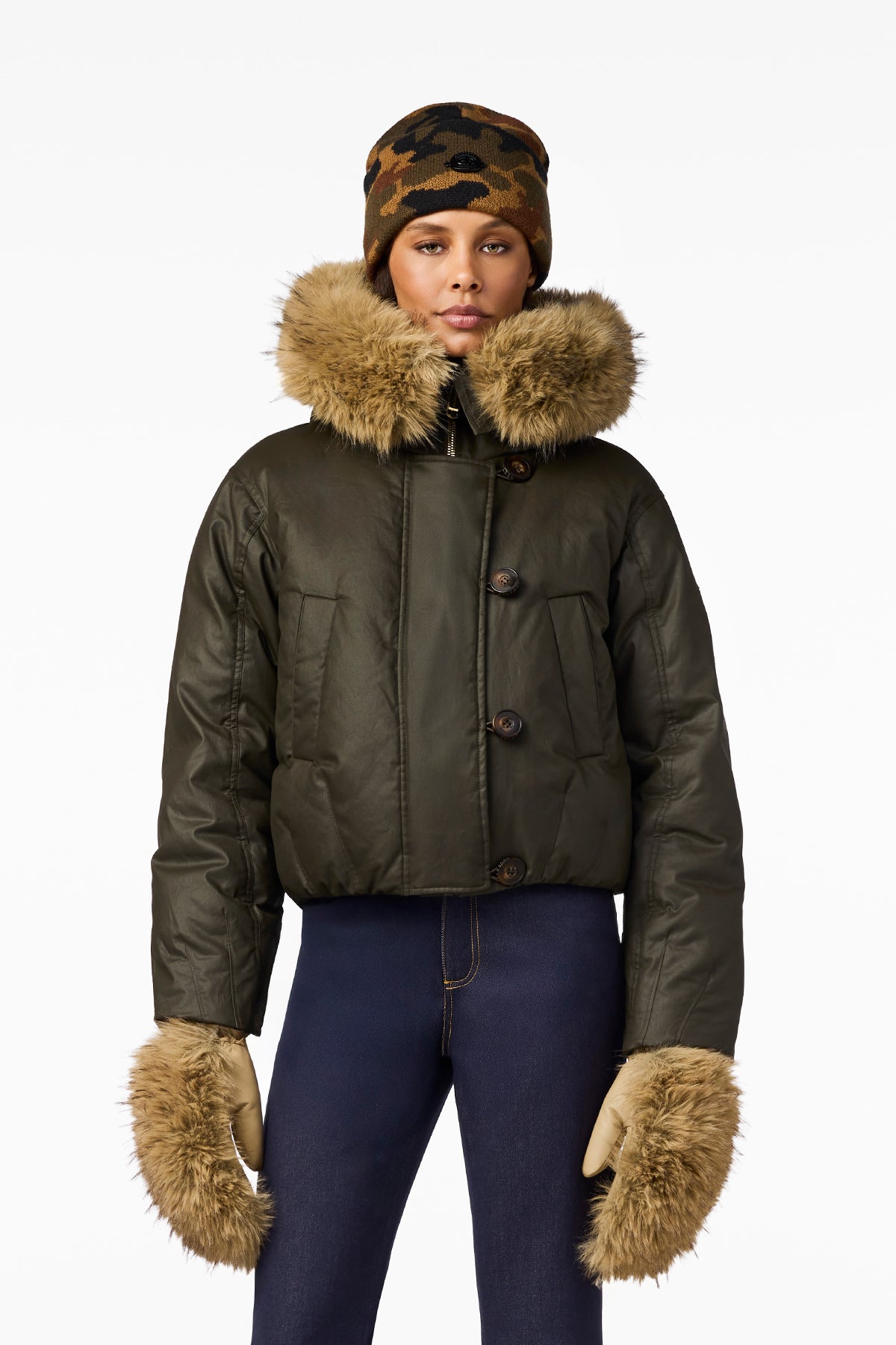 NYOKO jacket FAUX BORDER