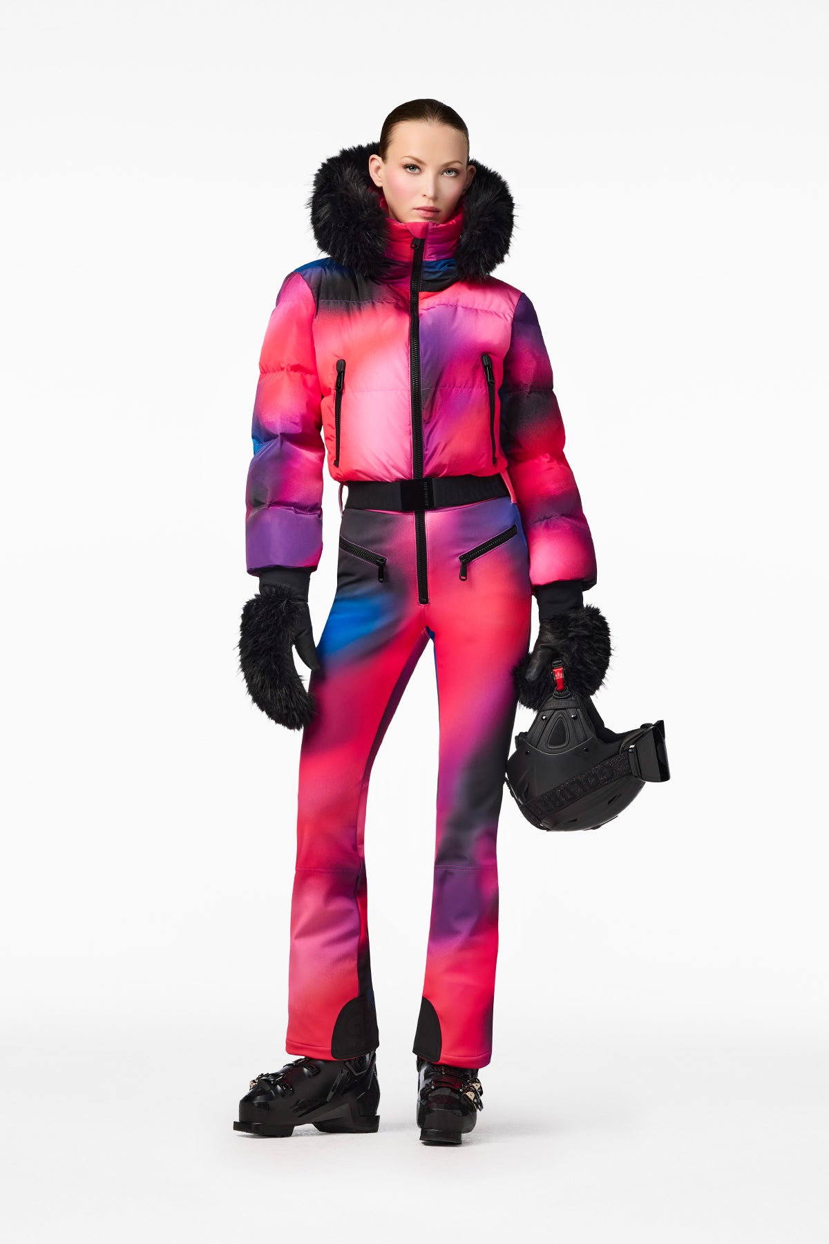 YUYAKE ski suit FAUX BORDER