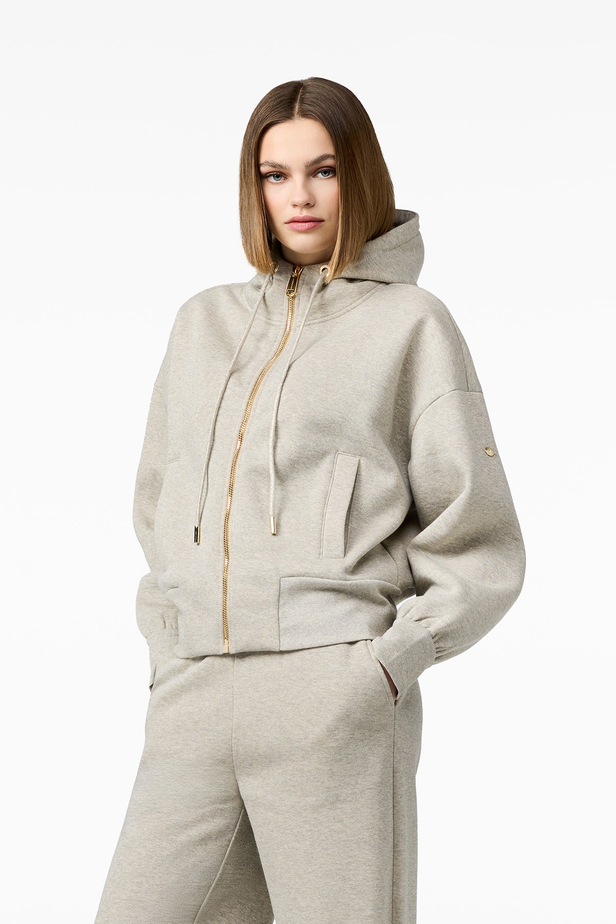 ALURA hooded full zip cardigan
