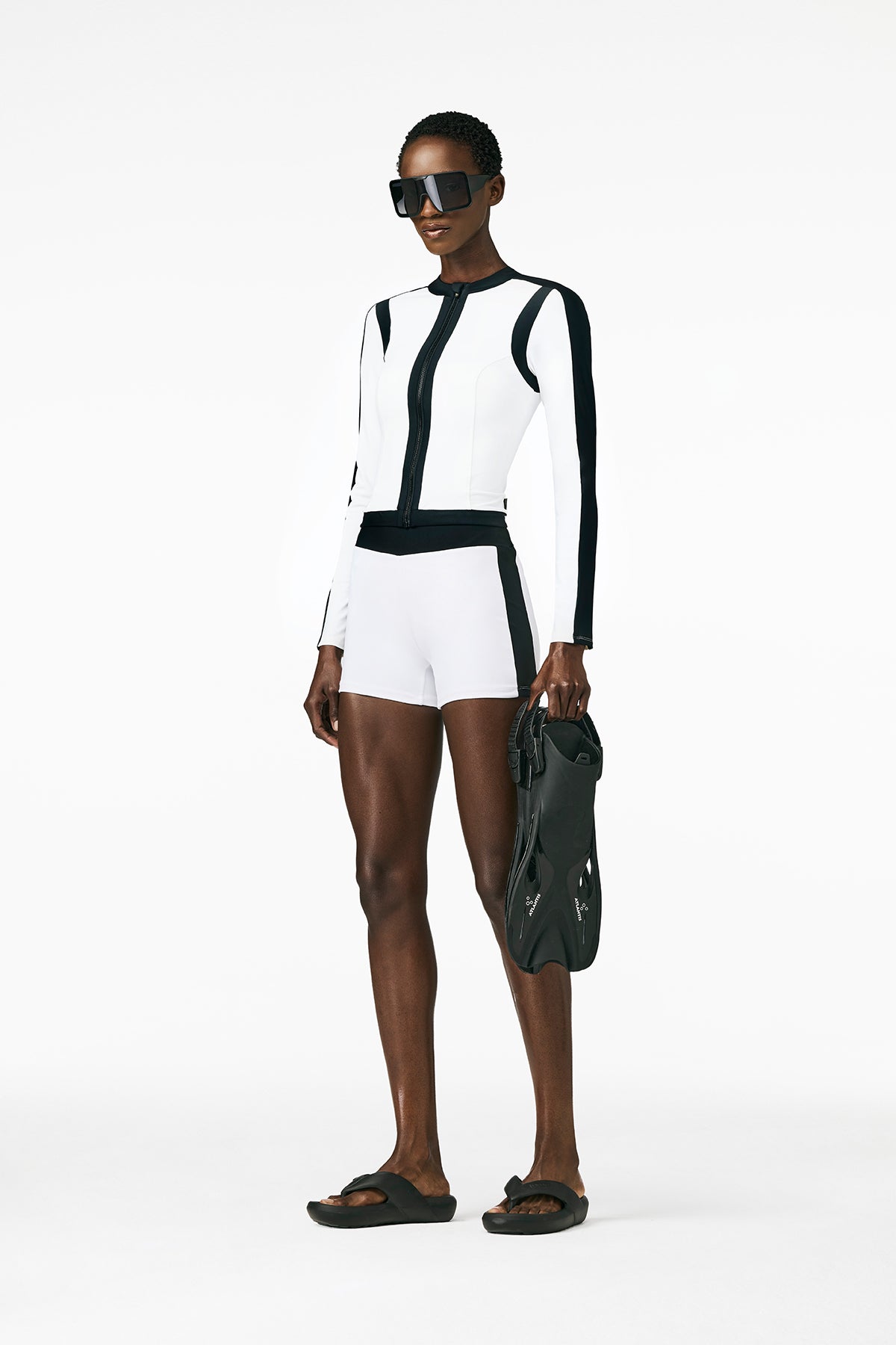 SPLASH long sleeve zip rashguard