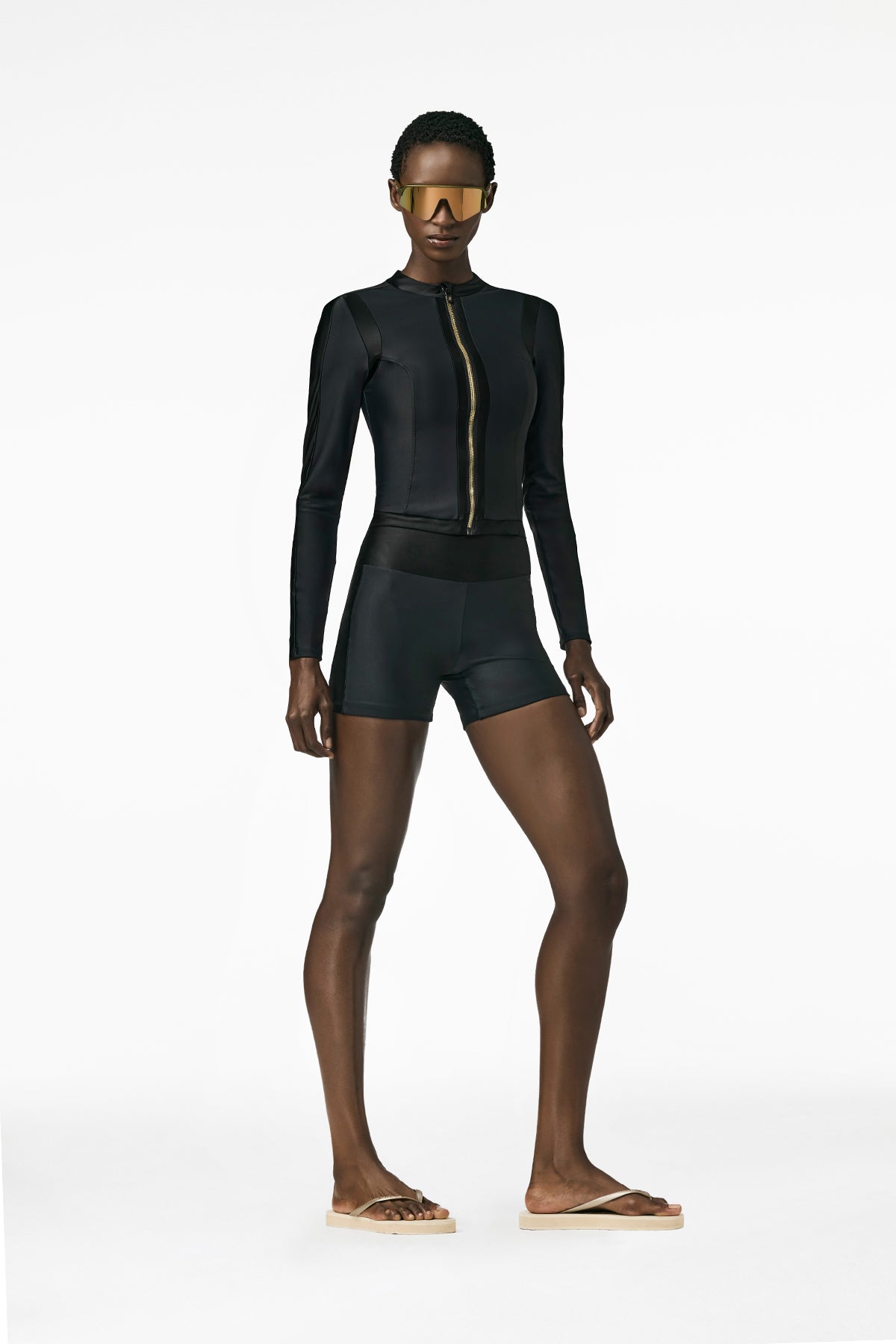 SPLASH long sleeve zip rashguard