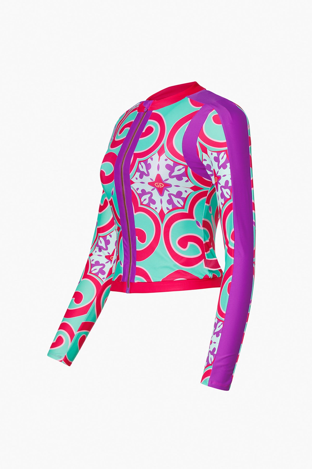RAFAELLA long sleeve zip rashguard