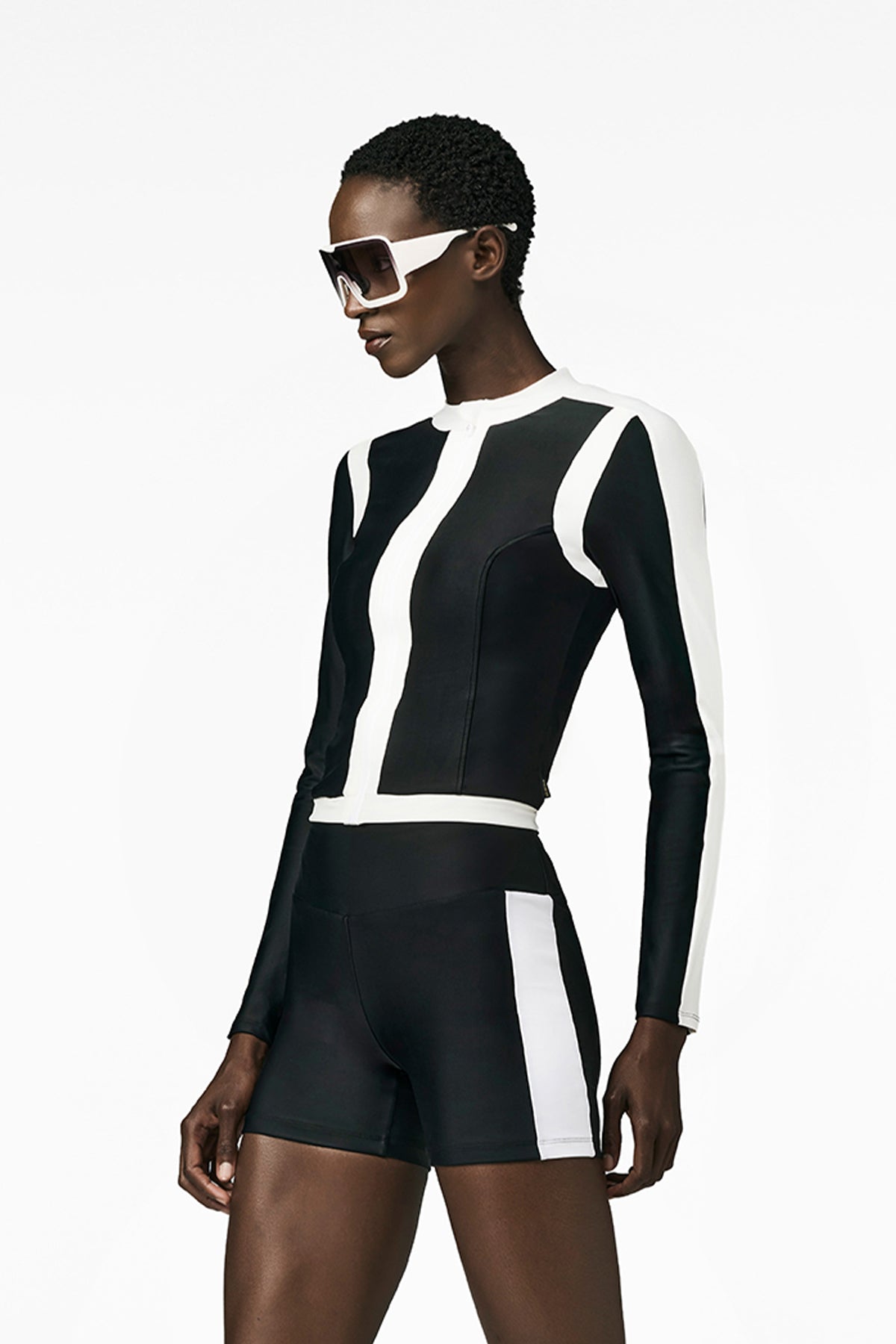 SPLASH long sleeve zip rashguard