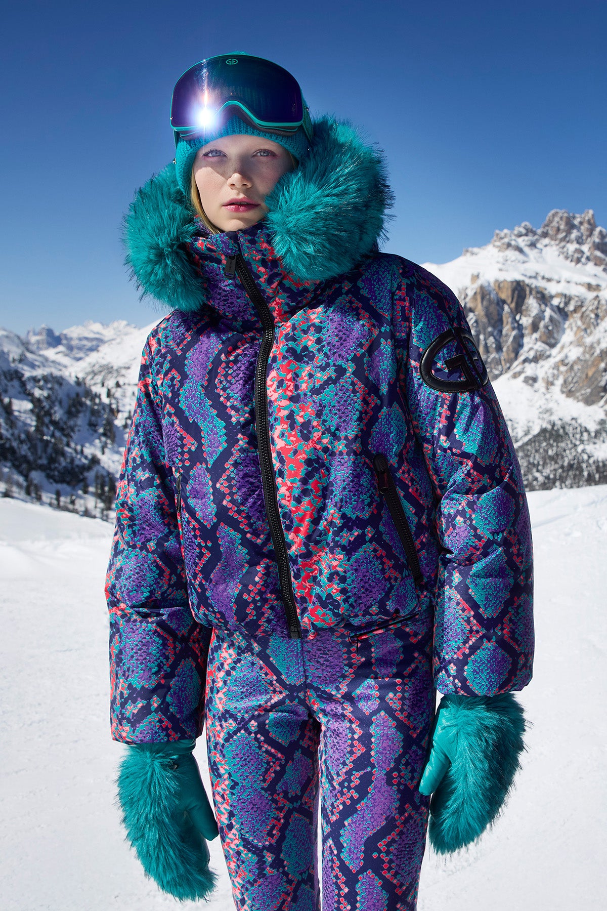 LUCINDA ski jacket FAUX BORDER