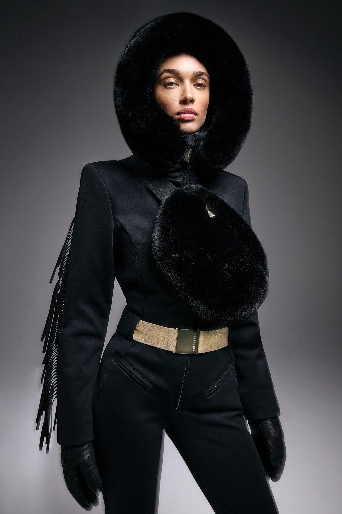 FRINGE ski suit faux border