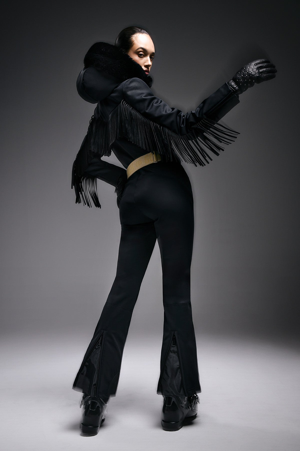 FRINGE ski suit faux border