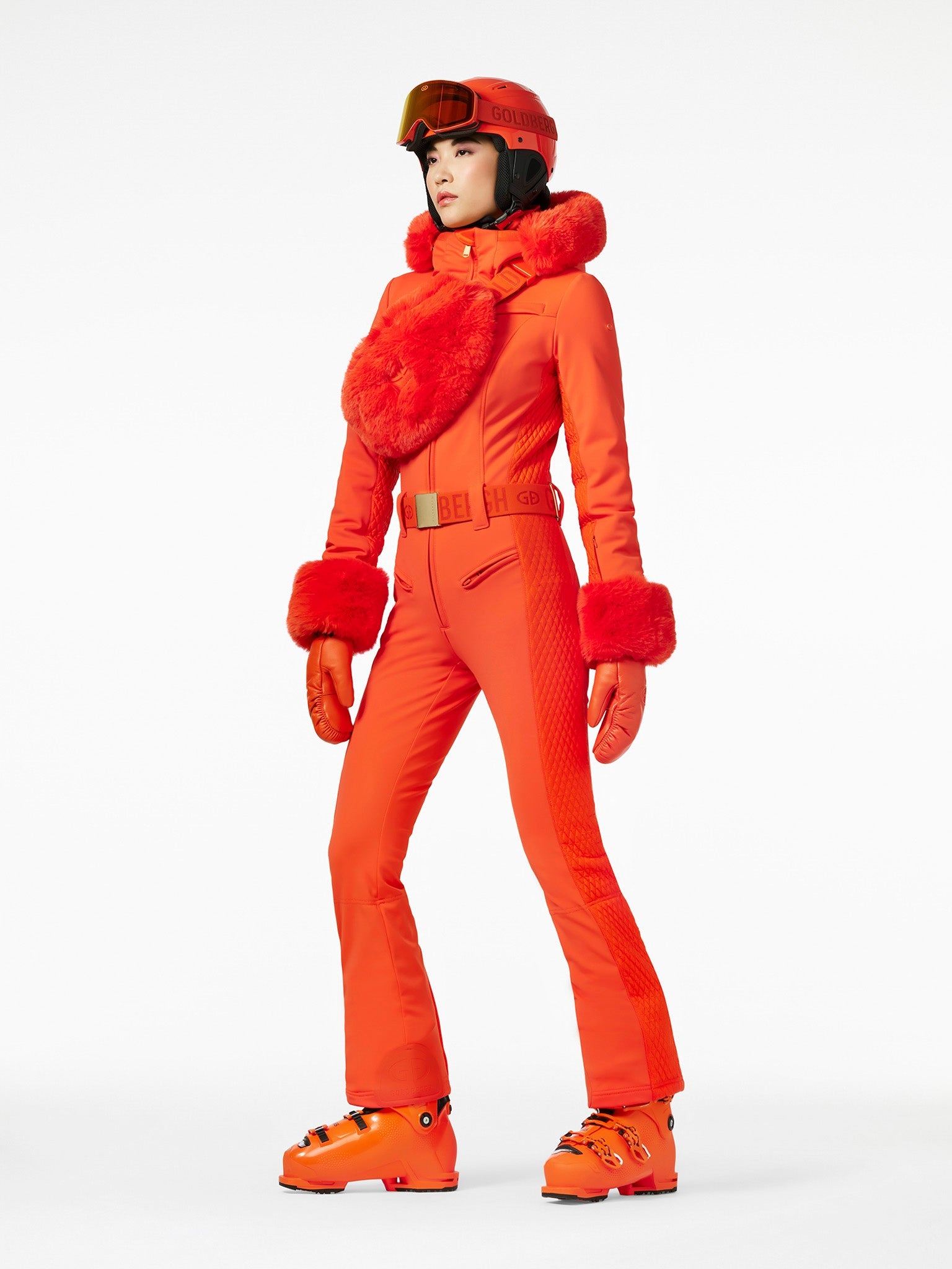 Angele Faux Border Outfit Orange