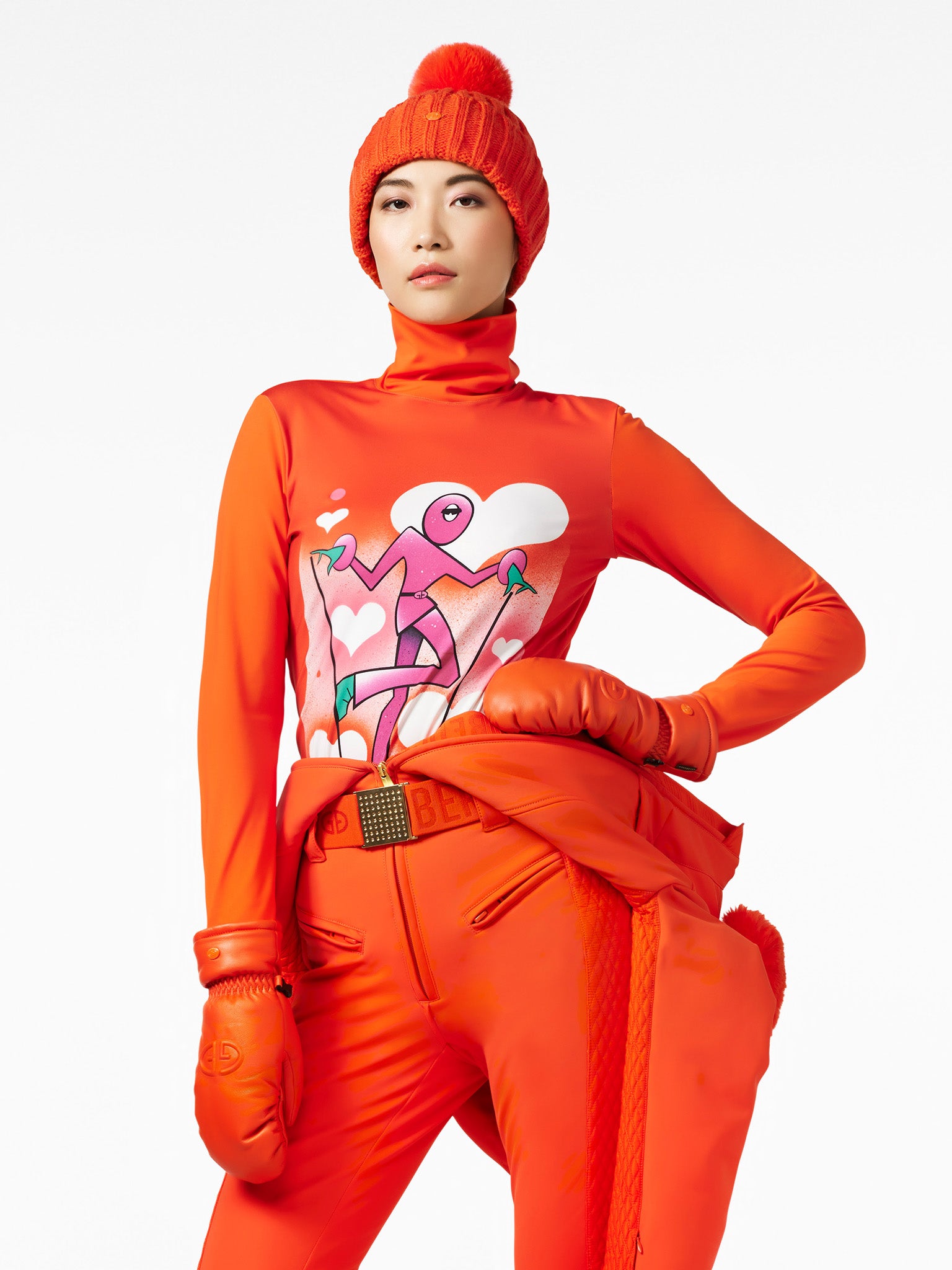 Orange long sleeve turtleneck best sale