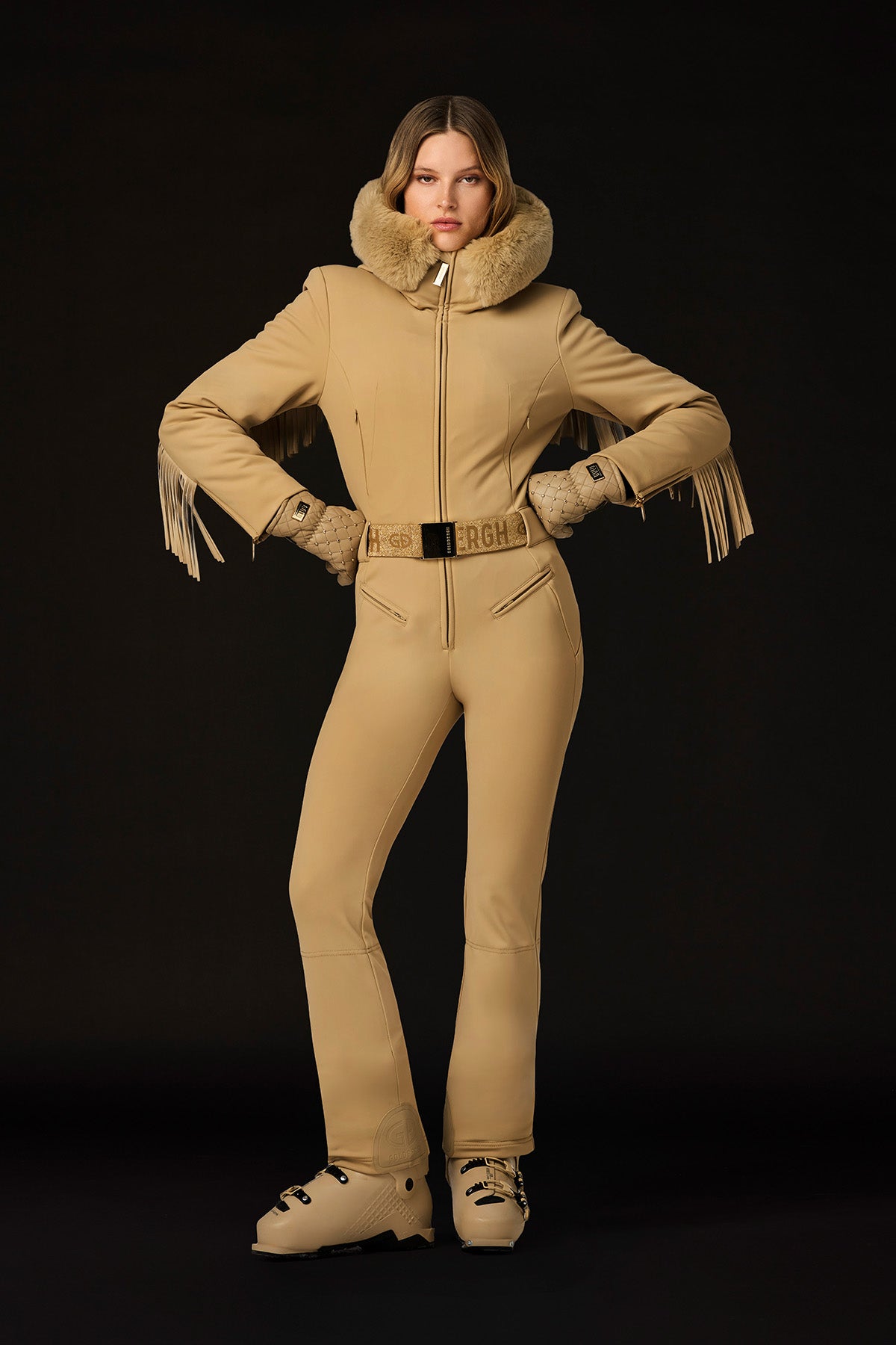 FRINGE ski suit faux border