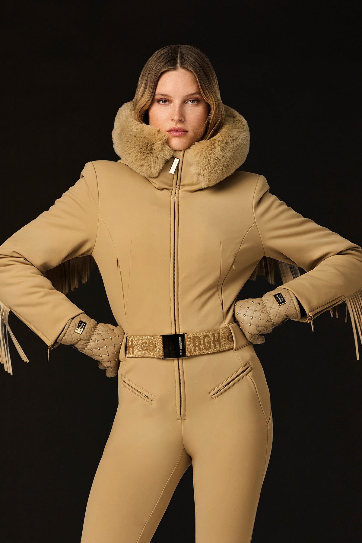 FRINGE ski suit faux border