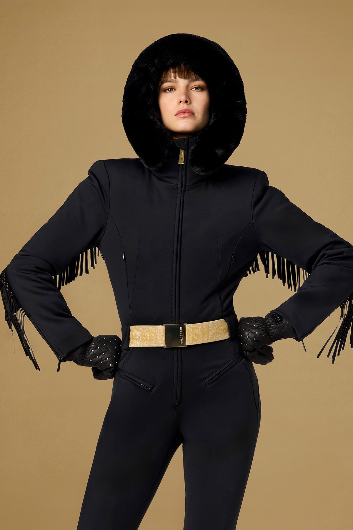 FRINGE ski suit faux border