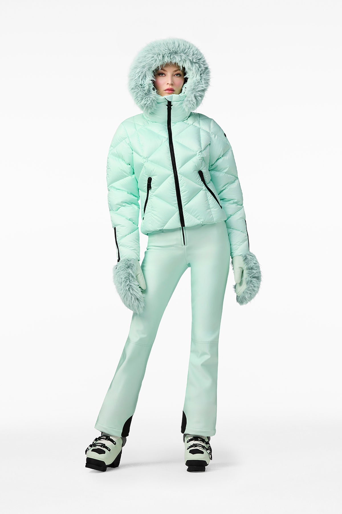 HARUMI ski jacket FAUX BORDER