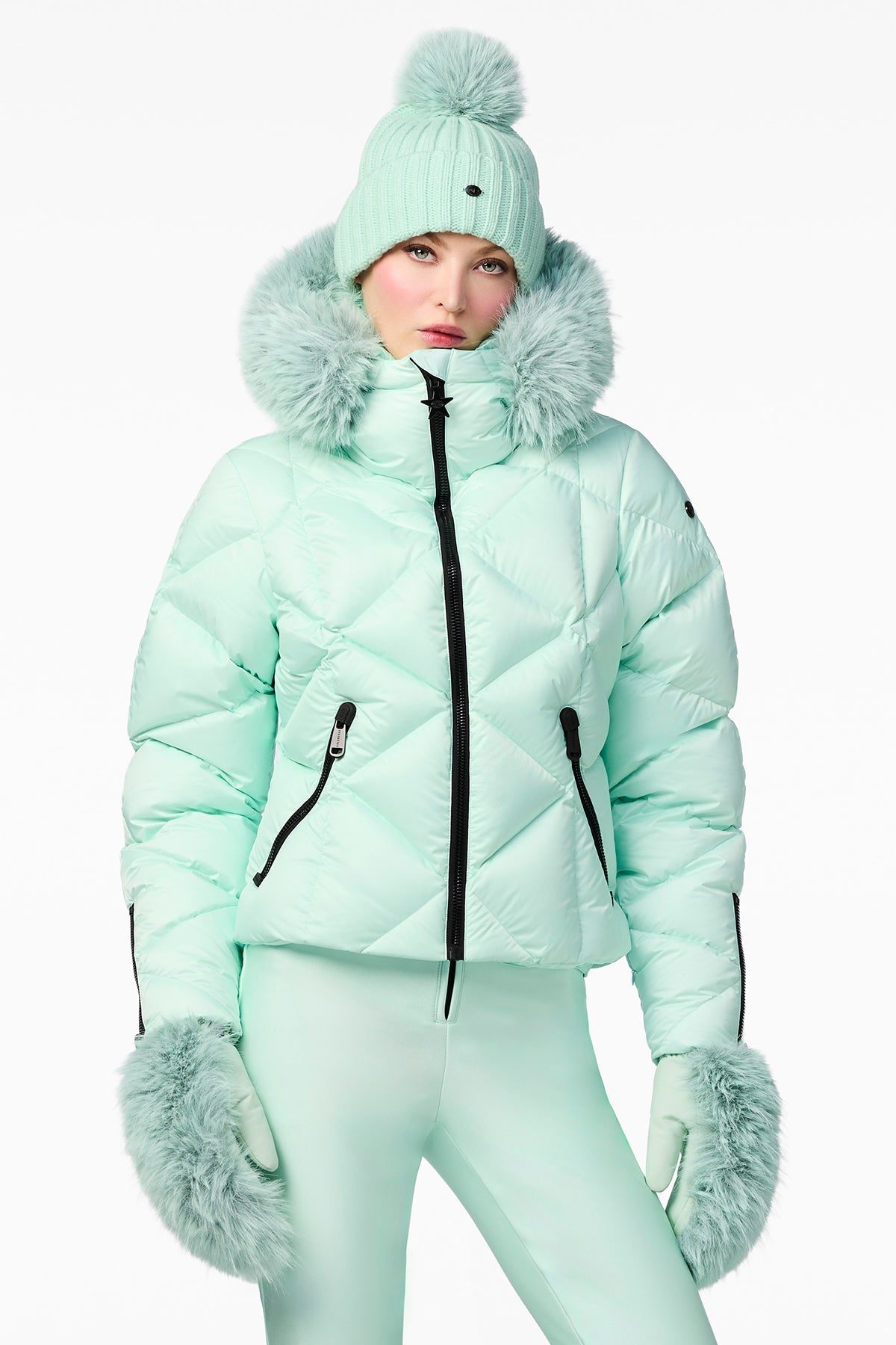HARUMI ski jacket FAUX BORDER