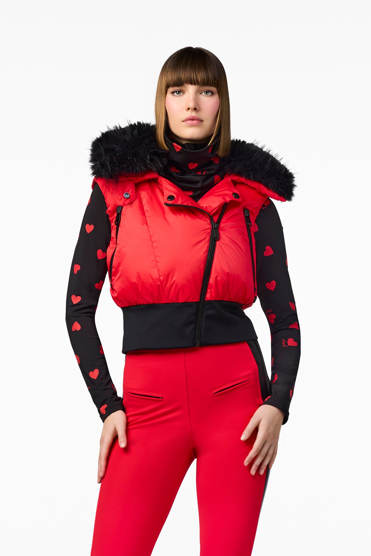 REIYA bodywarmer FAUX BORDER