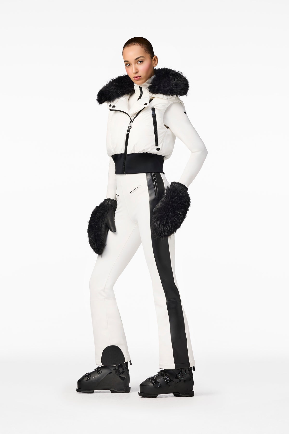 REIYA bodywarmer FAUX BORDER