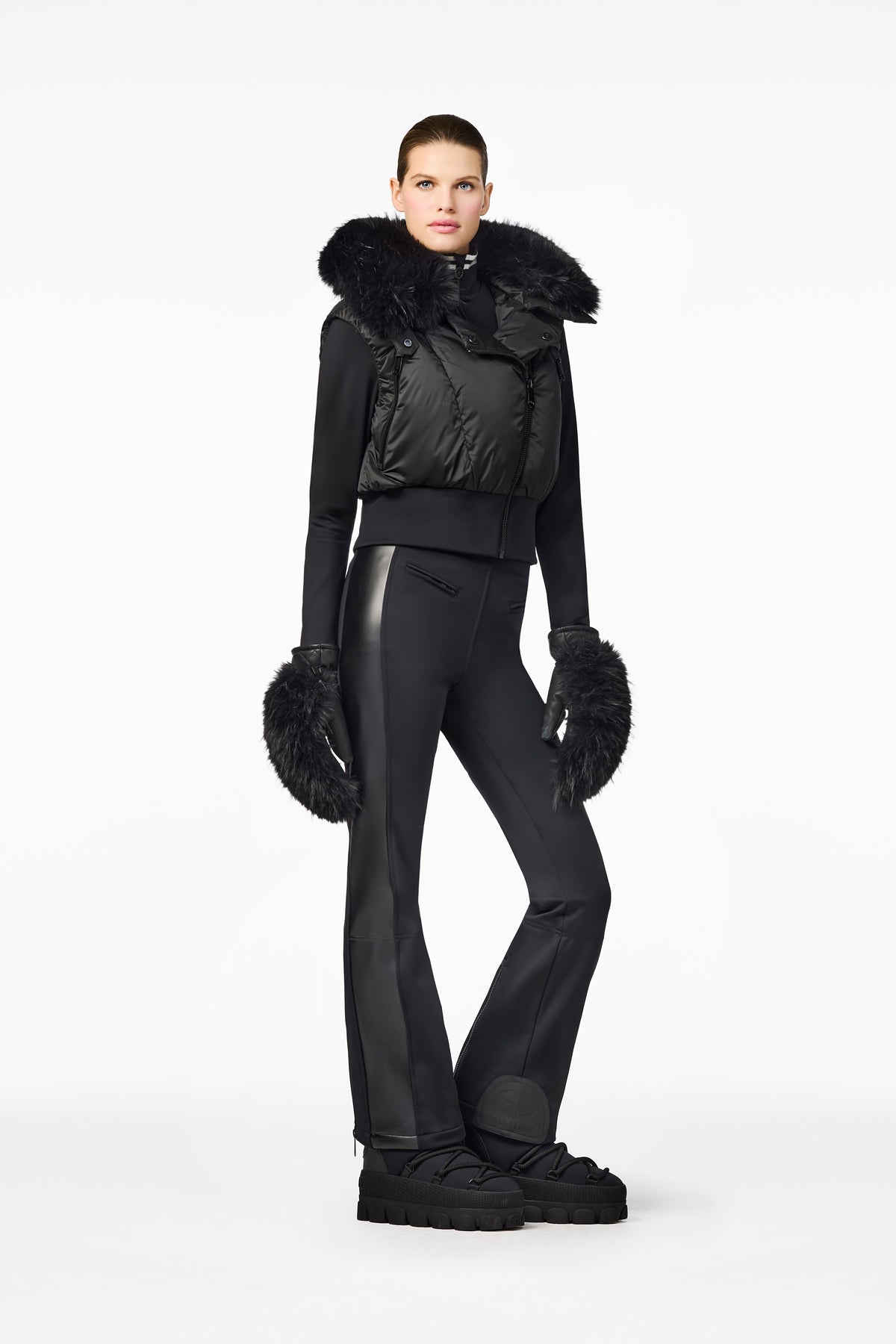 REIYA bodywarmer FAUX BORDER