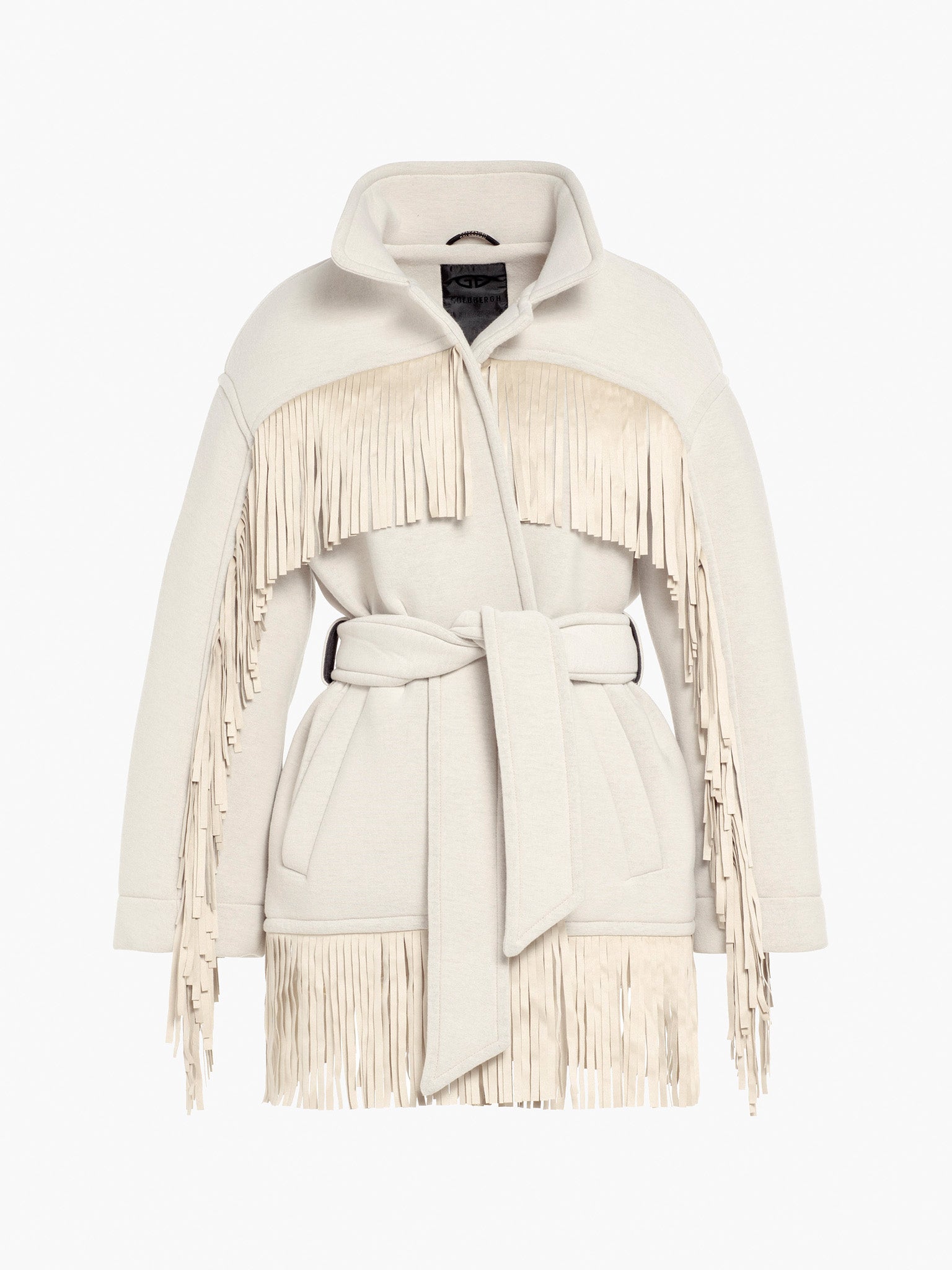 Ganni white 2024 fringe jacket