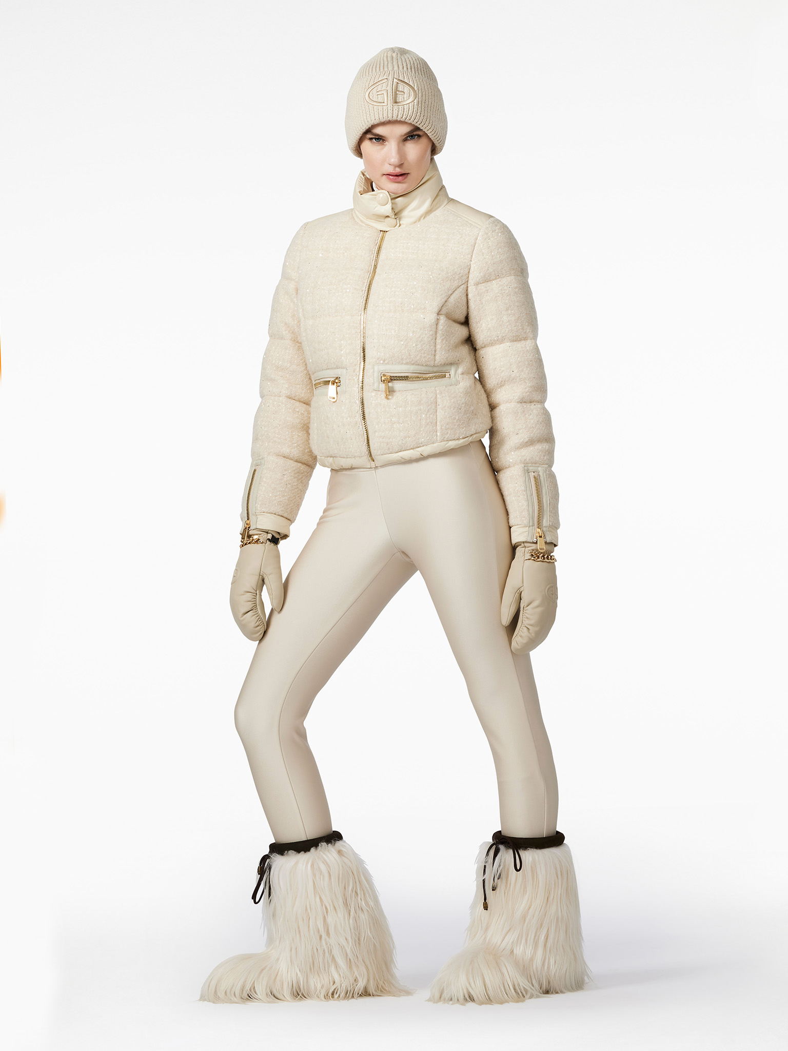Sandy Ski Pants Champagne Outfit