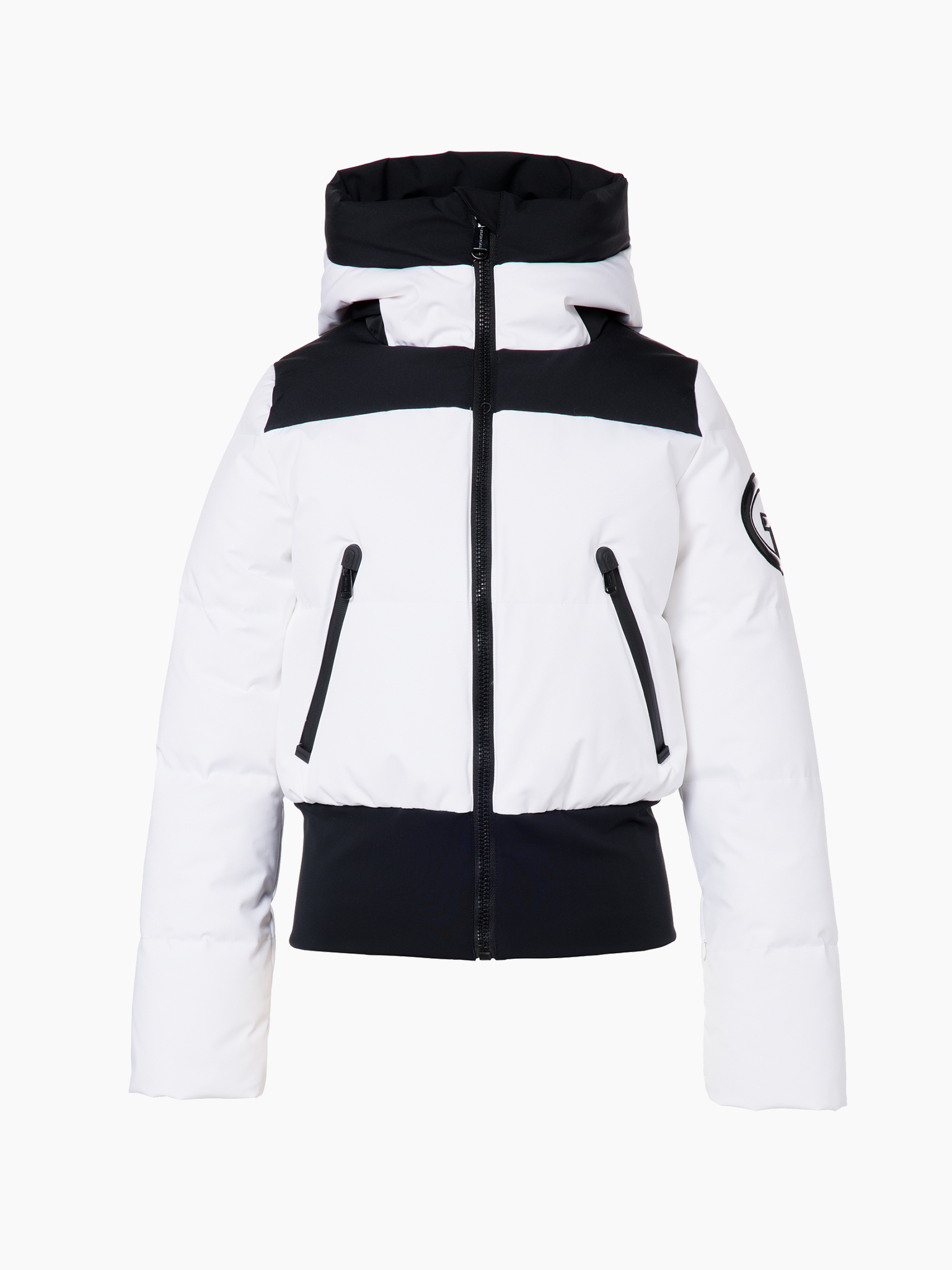 Black and white ski jacket clearance