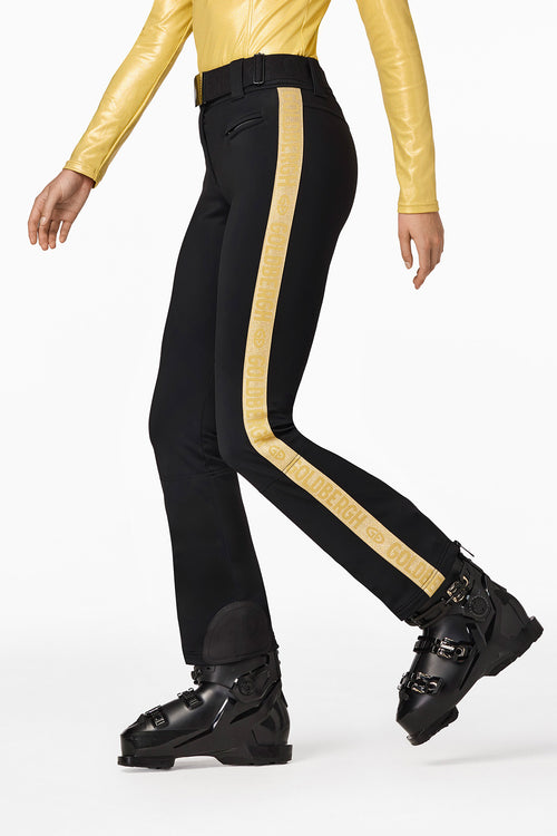 Goldbergh Ski Belt Logo Black and Gold Metallic for Ski Pants, Jacket, ski suit FRINGE ski suit faux border – Goldbergh main image 4