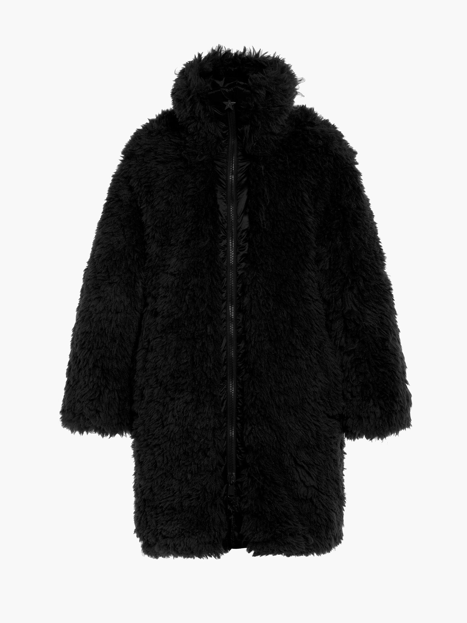 Zara black deals teddy coat