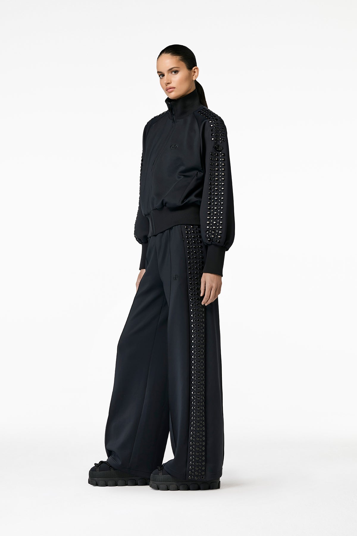 RIVET wide leg track pant