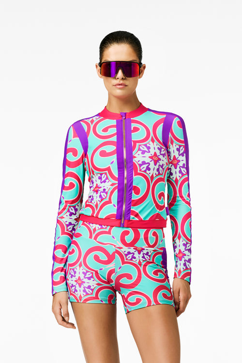 RAFAELLA long sleeve zip rashguard – Goldbergh