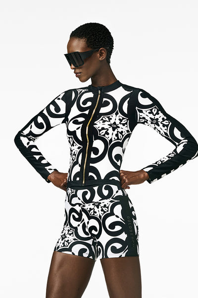RAFAELLA long sleeve zip rashguard – Goldbergh