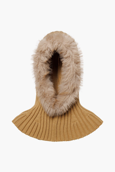 小物 ORIMI HOODED SCARF NAOMI hooded scarf FAUX BORDER – Goldbergh