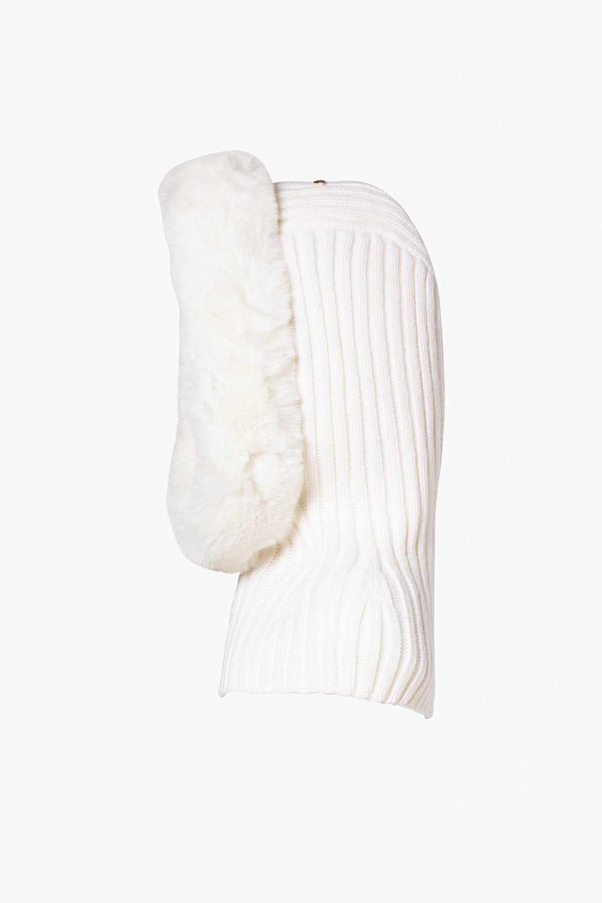 NAOMI hooded scarf FAUX BORDER