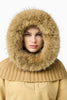 NAOMI hooded scarf FAUX BORDER