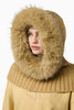 NAOMI hooded scarf FAUX BORDER