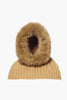 NAOMI hooded scarf FAUX BORDER