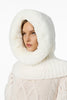 NAOMI hooded scarf FAUX BORDER