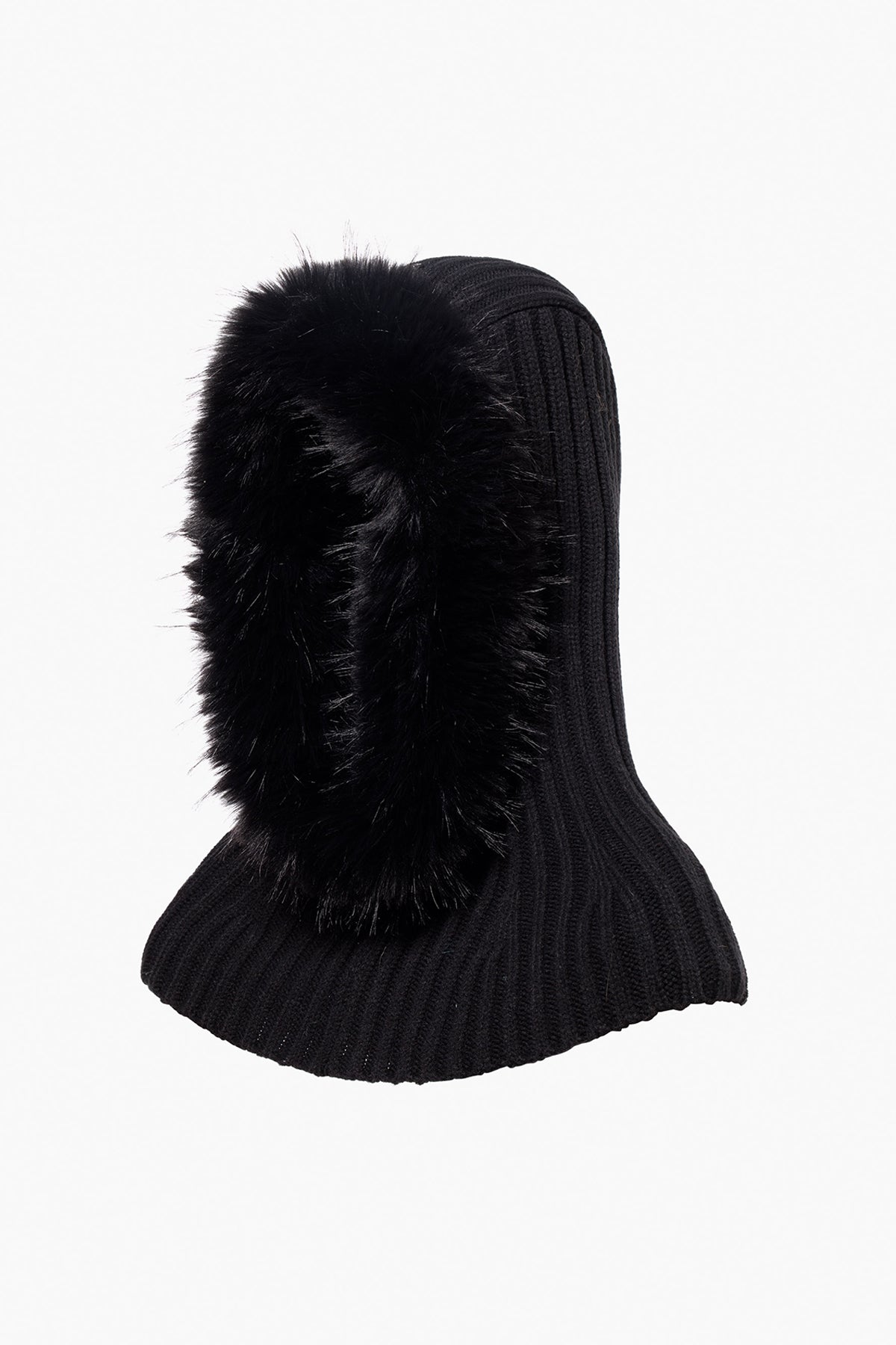 NAOMI hooded scarf FAUX BORDER