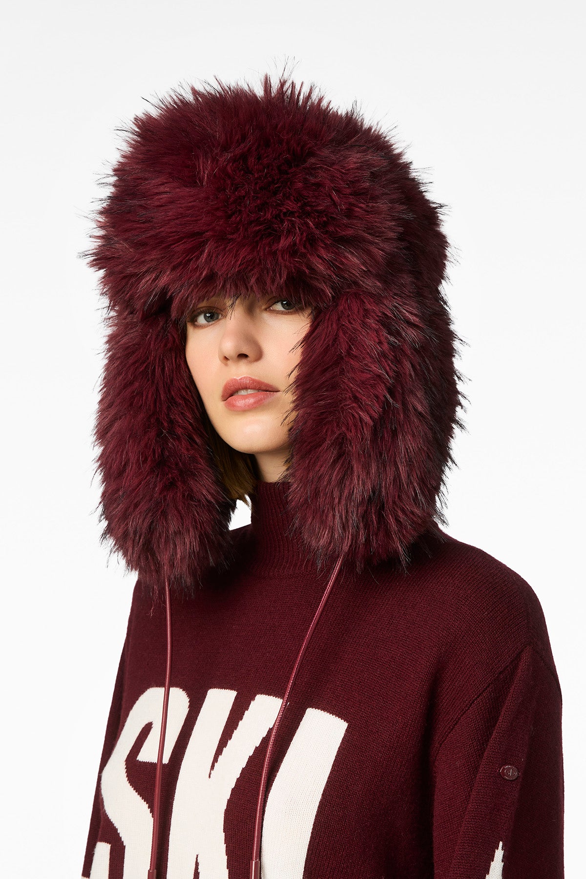 CHER fluffy aviator hat