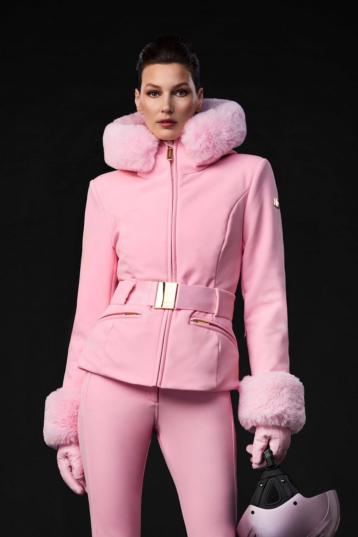 PREZIOSO ski jacket faux border