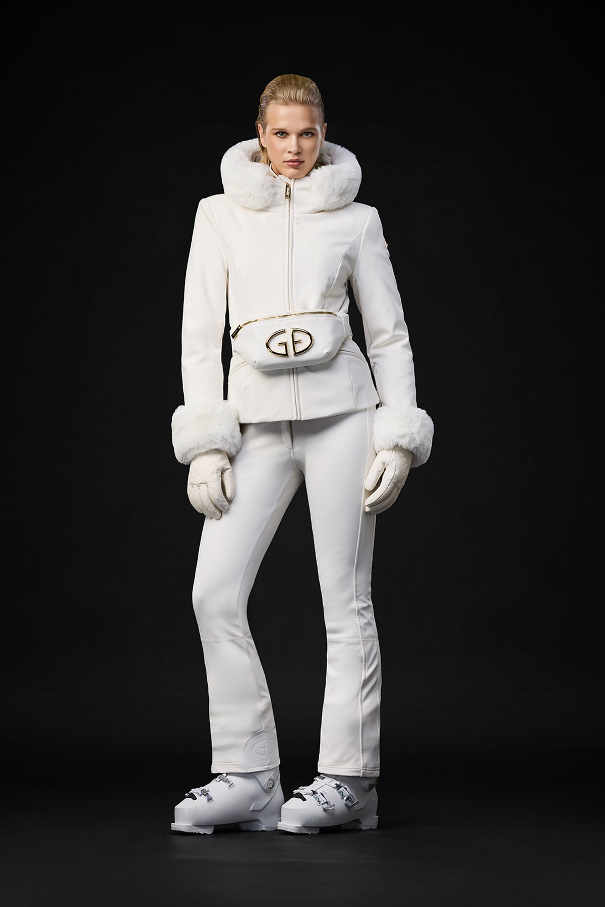 PREZIOSO ski jacket faux border