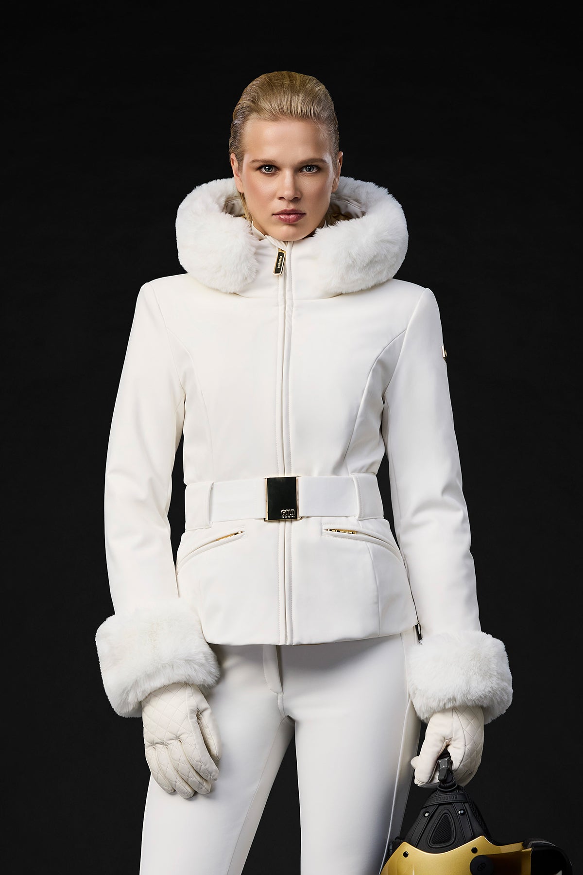 PREZIOSO ski jacket faux border