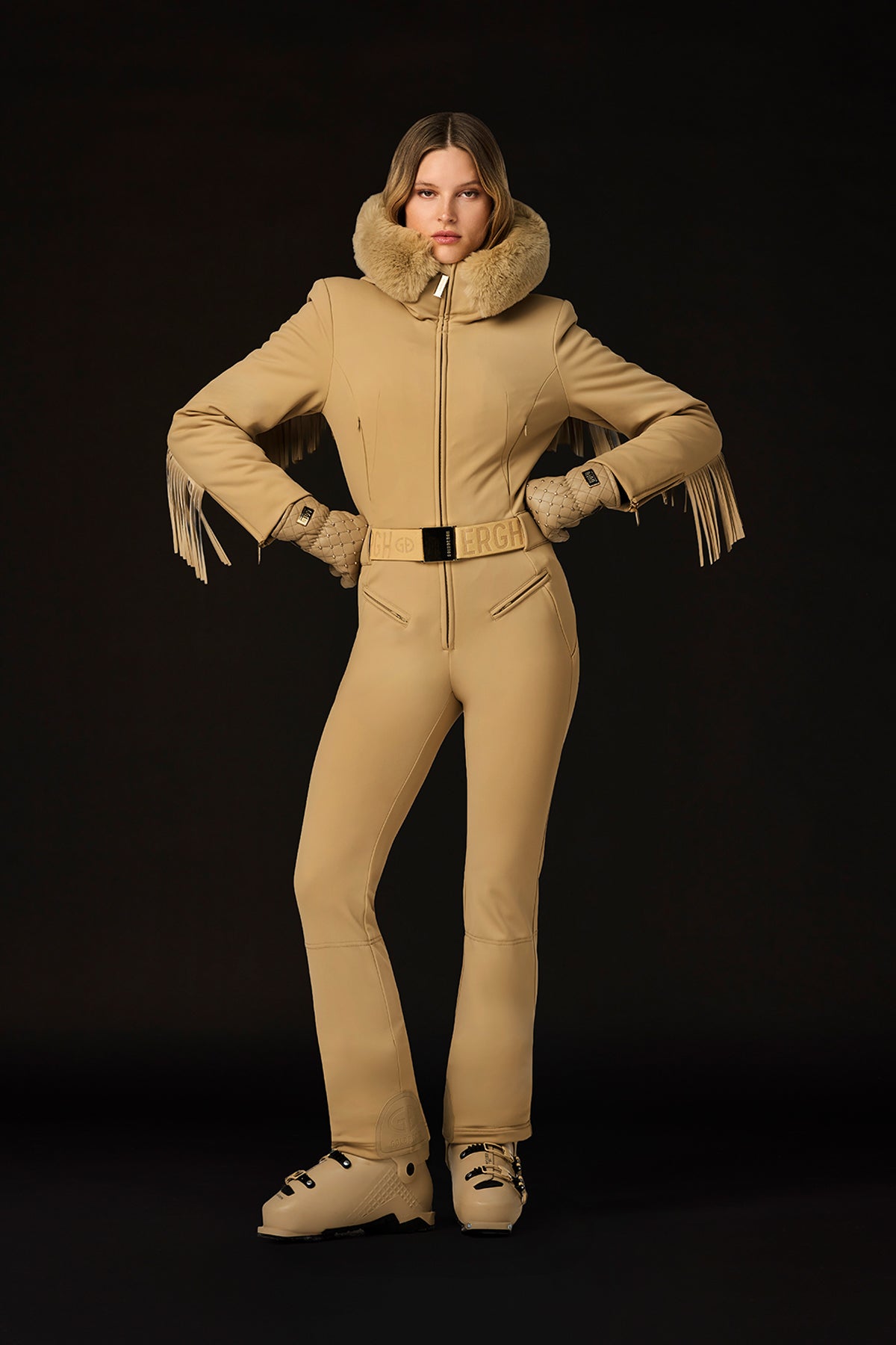 FRINGE ski suit faux border