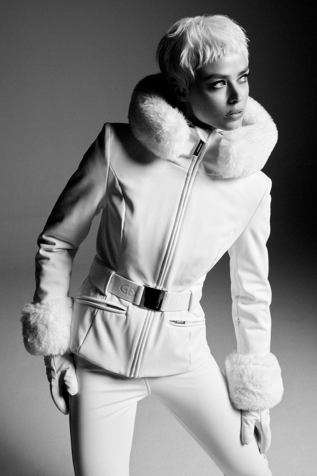 PREZIOSO SKI JACKET FAUX BORDER